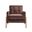 Macon Wood Arm Tufted Back Accent Chair In Espresso