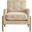 Macon Wood Arm Tufted Back Accent Chair In Sand