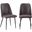 Maddox Upholstered Dining Chair Set of 2 In Dark Brown