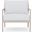 Madeira Club Chair with Cushion In Polar and Ivory