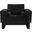 Madeline Chenille Fabric Chair In Black