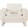 Madeline Chenille Fabric Chair In Cream