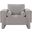 Madeline Chenille Fabric Chair In Grey