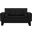 Madeline Chenille Fabric Loveseat In Black