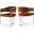 Madelyn Velvet Dining Chair Set of 2 In Cognac/Silver