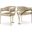 Madelyn Velvet Dining Chair Set of 2 In Beige/Gold