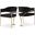 Madelyn Velvet Dining Chair Set of 2 In Black/Gold