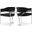 Madelyn Velvet Dining Chair Set of 2 In Black/Silver