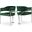 Madelyn Velvet Dining Chair Set of 2 In Green/Silver