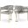 Madelyn Velvet Dining Chair Set of 2 In Grey/Gold