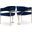 Madelyn Velvet Dining Chair Set of 2 In Navy/Gold