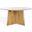 Madilynn Round Wood Coffee Table In Natural and Light Grey