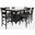 Madison County Adjustable Height Dining Room Set (Vintage Black)