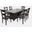 Madison County 72 Inch Storage Table 7 Piece Dining Set In Vintage Black