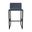 Madrid 30 Inch Bar Height Stool In Sable Onyx and Midnight Blue