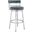 Madrid 26 Inch Counter Height Swivel Blue Faux Leather and Brushed Stainless Steel Bar Stool