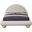 Madrid Velvet Full Bed In Cream Velvet