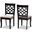 Mael Modern and Contemporary Sand Fabric Upholstered and Espresso Brown Finished Wood 2-Piece Dining Chair Set