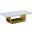 Magda Coffee Table In White Marble and Gold Stainless Steel Base