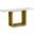 Magda Console Table In White Marble and Gold Stainless Steel Base