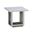 Magda End Table In White Marble and Stainless Steel Base