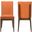 Maggie Dining Chair with Terra Cotta Cushion Set of 2 In Walnut
