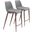 Magnus Counter Stool Set of 2 In Slate Gray and Walnut