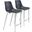 Magnus Counter Stool Set of 2 In Black and Silver