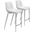 Magnus Counter Stool Set of 2 In White and Silver