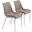 Magnus Dining Chair Set of 2 In Brown and Silver