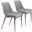 Magnus Dining Chair Set of 2 In Slate Gray and Walnut