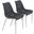 Magnus Dining Chair Set of 2 In Black and Silver