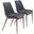 Magnus Dining Chair Set of 2 In Black and Walnut