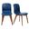 Mai Side Chair Set of 2 In Blue