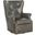 Mai Wing Swivel Club Chair In Gray
