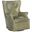 Mai Wing Swivel Club Chair In Light Green