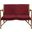 Makeshift Upholstered Fabric Loveseat In Red