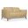 Malaga Cream Leather Loveseat