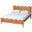 Malaya Wood Queen Platform Bed with Scalloped Edges In Oak Brown