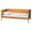 Malaya Wood Twin Daybed with Scalloped Edges In Oak Brown