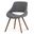 Malden Woven Fabric Bentwood Dining Chair In Grey