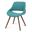 Malden Woven Fabric Bentwood Dining Chair In Turquoise Blue