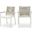 Maldives Rope Fabric Outdoor Patio Dining Arm Chair Set of 2 In Beige