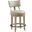 Malibu Cliffside Swivel Upholstered Counter Stool In Ivory