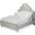 Malibu Crest Queen Scalloped Panel Bed In Chardonnay