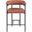 Malin Vegan Leather Counter Stool Set of 2 In Cognac