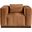 Mallina Vegan Leather Chair In Walnut and Dark Brown