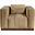 Mallina Vegan Leather Chair In Tan and Dark Brown Walnut