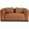 Mallina Vegan Leather Loveseat In Walnut and Dark Brown