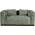 Mallina Vegan Leather Loveseat In Green and Dark Brown Walnut